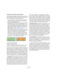 Page 2424
La fenêtre Projet
À propos des conteneurs et des événements
Les événements constituent les blocs de construction de 
base dans Nuendo. Selon le type d’événement, la gestion 
dans la fenêtre Projet s’effectue différemment :
 Les événements Vidéo et les événements d’Automatisation 
(points de courbe) sont toujours visualisés et réarrangés di-
rectement depuis la fenêtre Projet.
 Les événements MIDI sont toujours rassemblés en conteneurs 
MIDI renfermant un ou plusieurs événements MIDI. Ce sont 
ces...