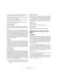 Page 266266
Traitements et fonctions audio
La partie inférieure du dialogue regroupe les réglages de 
traitement. Ils sont communs à tous les Plug-ins.
Si la partie inférieure est cachée, cliquez sur le bouton 
“Plus…” pour la faire apparaître.
Pour la cacher encore une fois, il suffit de cliquer à nouveau sur le bouton 
(qui s’est transformé entre-temps en “Moins…”).
La partie inférieure commune du dialogue héberge les 
fonctions et réglages suivants :
Son Traité/Original
Ces deux curseurs permettent de...