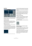 Page 2424
Les plug-ins d’effet fournis
StepFilter
StepFilter (“filtre par pas”) est un filtre multimode contrôlé 
par pattern, qui permet de créer des effets de filtrage et 
de pulsations rythmiques.
Fonctionnement général
StepFilter permet de générer simultanément deux pat-
terns (séquences) de 16 pas s’appliquant à la fréquence 
de coupure du filtre et au paramètre de résonance, en 
synchronisation avec le tempo du séquenceur.
Réglage des valeurs de pas
Pour régler les valeurs de pas, il suffit de cliquer...