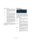 Page 4242
Les plug-ins d’effet fournis
ÖNotez que les options de la section Surround à droite 
du panneau RoomWorks ne sont disponibles que lorsque 
le plug-in est utilisé comme effet d’insert dans une piste 
réglée en Surround.
RoomWorks SE
RoomWorks SE est une version “allégée” du plug-in 
RoomWorks. Ce plug-in fournit une réverbération de 
grande qualité, mais dispose d’un peu moins de paramè-
tres et s’avère moins gourmand en puissance de calcul 
que la version complète. RoomWorks SE dispose des 
paramètres...