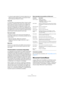 Page 5050
Les plug-ins d’effet fournis
 Le niveau du signal résultant d’un downmix dépend de la cor-
rélation de tous les signaux ajoutés, c’est pourquoi le déca-
lage de phase peut influencer le volume.
Canal LFE
Le canal LFE est automatiquement filtré à l’aide d’un filtre 
passe-bas. La fréquence de coupure de ce filtre passe-
bas est 120 Hz, la pente du filtre est de 12 dB/Oct. Un 
canal LFE présent dans la configuration d’entrée, mais 
pas dans la configuration de sortie, sera mélangé de ma-
nière égale...