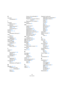 Page 122122
Indice Analitico
H
Hard disk
Considerazioni 22
I
Impostare
Mix Surround 73
Impostazione
Ingressi Surround 71
Livelli 27, 28
Uscite Surround 71
Incollare 38
Info line 107, 110
Ingressi
Impostazioni Surround 71
Input
Porte 18
Input/Ingressi
Aggiungere 27
Inserisci Silenzio 119
Insert effetti 65
Interfaccia MIDI
Installazione 12
Invertire 43
Inviluppi evento
Punto curva 107
L
Latenza 22
Livelli
Impostazione 27, 28
Ingresso 16
Registrazione 16
Local On/Off 20
Loop
Aggiungere 54
Lavorare con 53
Loop...