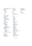 Page 123123
Indice Analitico
Rilascia Driver quando l’Applicazione
è in Background 17
Rinomina 36
Ripeti 40
Riproduzione
Avvio 30
Ciclo 30
Info 30
MIDI 48
S
Salva
Nuovo Progetto 26
Selezione Intervallo 108
Strumento 116
Separa 36
Sezione Controller 52
SMPTE 98, 104
Limite delle 24 ore 104
Tempo di orologio 104
Smussa 116
Solo 63
Sony 9-Pin 98
Auto-Edit 100
Sound Browser 86
Sposta 39
Spotting List 106
Strumenti esterni
Configurazione 57
Info 56
Monitoring 58
Strumenti MIDI esterni 56
Strumento Selezione...