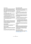 Page 358358
Processo e quantizzazione MIDI
Comprimi/Espandi
Comprime o espande l’intervallo dinamico delle note MIDI, 
scalando i valori di velocity in base al valore Fattore (0 – 
300%). Il concetto è che moltiplicando diversi valori di ve-
locity con un fattore superiore a 1 (oltre il 100%) aumenta 
anche la differenza tra i valori di velocity, mentre usando 
un fattore inferiore a 1 (sotto il 100%) la differenza è mi-
nore. In breve:
Per comprimere (“livellare” le differenze di velocity), uti-
lizzare valori...