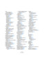 Page 545545
Índice alfabético
Color
Menú emergente39
Colorear Fondo Eventos37
Comandos Alternativos537
Comandos de teclado
Acerca de532
Buscando534
Cargando536
Comandos alternativos537
Convenciones9
Eliminando534
Guardando535
Importando536
Inicializar a por defecto537
Lista de Comandos por 
defecto539
Modificando532
Por defecto537
Combinaciones de efectos de 
inserción
Guardar193
Compases+Tiempos Lineales
Editor Pista de Tempo427
Editores MIDI377
Compensación de retardo
Acerca de177
Restringir209
Compensación de...