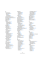 Page 9999
Stichwortverzeichnis
A
Abspielsequenz
Beschreibung 74
Modus 36
Verlauf-Menü 74
Zurücksetzen 74
Aktivieren des Programms 9
Am Positionszeiger zerschneiden 43
Amout-Regler 63
AmpSimulator 96
Anzahl Takte 70
Anzeige
Grundton (Key) 48
Songposition 48
Taktart (T.Sign) 48
Tempo 48
Arpeggiator 60
Arrange Zone
Beschreibung 51
Arrange-Parts
Beschreibung 35
Arranger
Beschreibung 72
Arranger-Spur
Anzeigen 44
Arrangieren
Abspielsequenzen 36
Beschreibung 35
Live-Performance 35
ASIO-DirectX-Treiber
Beschreibung 85...