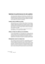 Page 466Instruments VST
7 – 466 HALion SE
Optimiser les performances de votre système
Avec des instruments utilisant du disk streaming, comme HALion SE, 
des parasites divers, interruptions en lecture, temps de latence ou une 
performance lente sont souvent causés par un système mal configuré 
ou bien sous-équipé. Cette section vous aide à optimiser votre perfor-
mance système et à résoudre vos problèmes.
Installez autant de RAM que possible
Selon les librairies que vous utilisez, HALion SE peut rencontrer des...