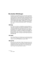 Page 138Groove Agent 138 Deutsch
Die einzelnen Stilrichtungen
Im Folgenden wird jede Stilrichtung kurz mit den Worten der Musiker 
selbst beschrieben. Die neuen Stilrichtungen in Groove Agent 2 sind 
mit einem Sternchen (*) gekennzeichnet. Die ursprünglichen 54 Groove 
Agent-Stilrichtungen waren stark an bestimmte Jahreszahlen und die 
Zeitskala gebunden, die neuen Stilrichtungen hingegen beziehen sich 
nicht auf bestimmte Jahre. Beispiel: »Vintage FR-3« ist eine Unterkate-
gorie von »1981 Elektro«, weil diese...