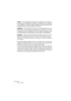 Page 186Groove Agent 186 Français
Limiter – C’est probablement l’appareil de prédilection de l’ingénieur 
du son quand il enregistre des batteries. La limitation (ou bien compres-
sion, la différence n’est pas toujours évidente) contrôle le niveau de sor-
tie global et peut aussi être utilisée comme effet.
Ambience – Groove Agent vous offre un jeu d’enregistrements d’am-
biance pour tous les instruments de batterie et de percussion. Les sons 
acoustiques ont été enregistrés avec des microphones éloignés et les...