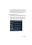 Page 263NUENDO
La console 10 – 263
•En sélectionnant l’élément correspondant depuis le menu local des 
Options de Visualisation dans le panneau commun, vous pouvez agir 
sur toutes les voies de la Console.
Sélectionner EQ ou Surround Panner (qui ne s’applique qu’aux voies audio) ne change 
pas la visualisation des voies MIDI. Sélectionner les effets d’insertion ou de type Send 
depuis le panneau commun change la vue pour tous les types de voie.
Utiliser les Configurations de Voie
Chaque voie MIDI de la Console...