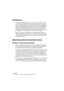 Page 262NUENDO
6 – 262 Travailler avec les messages de Système Exclusif
Introduction
Le Système Exclusif (SysEx) est un type de message MIDI spécial ser-
vant à envoyer des informations n’ayant de sens que pour un appareil 
d’une certaine marque ou d’un certain type. Chacun des principaux fa-
bricants de matériel MIDI dispose de son propre code d’identification 
SysEx. Les messages de Système Exclusif servent principalement à 
transmettre des données de sons, c’est-à-dire les numéros composant 
les réglages d’un...