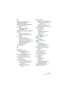 Page 283NUENDO
Index 3
D
Défilement automatique 100
Density (Effet MIDI)
 44
Déplacer Contrôleur (Réglage de
Quantification)
 72
Dessiner
Contrôleurs MIDI
 120
Notes MIDI
 102
Dissoudre les Conteneurs MIDI
 85
Diviser
Couper au Curseur
 109
Couper aux Délimiteurs
 109
Drum Map
À propos
 135
Canal et sortie MIDI
 140
Conversion de la O-note
 144
Dialogue de Configuration
 142
Faire les réglages
 136
Sélectionner
 141
Durées Fixes
 79
E
Écoute 102
Écran de contrôleur
Préréglages de piste de
contrôleur
 117
Éditer...