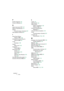 Page 284NUENDO
 4 Index
F
Fenêtre Appareil 181
Forcer la Vélocité
 84
G
Geler Instrument VST 277
Geler la Quantification
 76
Global 
(Transformateur d’entrée)
 257
GS (Tableau de Bord)
 56
I
Icône Haut-Parleur
Éditeurs MIDI
 102
Informations sur les Plug-ins
Plug-ins MIDI
 25
I-note
À propos
 138
Insérer
Menu local
 148
Inspecteur
Pistes MIDI
 8
Instruments VST
Activer
 271
Automatiser
 276
Geler
 277
Sélection des Patches
 275
Voie
 272
Intervalle (Paramètre piste)
 18
Inversion (Fonction MIDI)
 84
L
Legato 79...