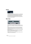 Page 44NUENDO
1 – 44 Paramètres temps réel et effets MIDI
Density
Ce tableau de bord générique permet d’intervenir sur la “densité” des 
notes jouées depuis (ou à travers) la piste. Pour une valeur de 100 %, 
rien n’est modifié. Diminuer la valeur de Densité (en dessous de 
100 %) élimine (rend muettes) aléatoirement des notes. À l’inverse, 
pour une valeur de Densité supérieure à 100 %, de nouvelles notes 
sont ajoutées de façon aléatoire.
Micro Tuner
Le plug-in Micro Tuner permet de configurer sur...