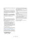 Page 212212
Notation und MIDI-Wiedergabe
5.Klicken Sie auf »Übernehmen« und schließen Sie den 
Dialog.
Nun beeinflussen die Noten- und Dynamiksymbole die Wiedergabe der 
MIDI-Noten.
ÖDamit die Dynamikänderungen hörbar werden können, 
muss die MIDI-Klangquelle auf Anschlagstärke reagieren.
Beachten Sie außerdem, dass die maximale Anschlagstärke von Noten 
127 beträgt. Wenn alle Noten mit maximaler Anschlagstärke aufgenom-
men oder eingegeben wurden, haben Anschlagstärke-Einstellungen 
über 100 % keinen Effekt....