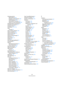 Page 226226
Stichwortverzeichnis
Schlagzeugnoten
Beschreibung 202
Eingeben und bearbeiten 205
Notenkopfpaare 203
Notensystem einrichten 204
System mit einer Notenlinie 205
Schlagzeugstock-Werkzeug 52
Schlüssel automatisch 73
Schlüssel lokal 75
Schriftarten 170, 178
Seite
Auswahl 66
Seite aufteilen (Option) 198
Seiten auswählen 66
Seiteneinstellungen 68
Seitenmodus 66
Seitennummernanzeige 66
Seitentext 174
Seitenzahlen 174
Shuffle 82
Solo (Schlagzeugklänge) 54
Sondertasten 8
Spector
Modulationsparameter 25...