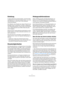 Page 66
Netzwerkfunktionen
Einleitung
In diesem Dokument wird beschrieben, wie Sie die Netz-
werkfunktionen von Nuendo einsetzen können, um mit an-
deren Benutzern in einem Peer-to-Peer-Netzwerk 
zusammenzuarbeiten.
Der »Besitzer« eines Projekts kann dieses Projekt für eine 
beliebige Anzahl von Benutzern mit Hilfe von gebräuchli-
chen Netzwerkprotokollen in einem LAN (»Local Area Net-
work«, lokales Netzwerk) oder WAN (»Wide Area Net-
work«) freigeben.
Dadurch können mehrere Benutzer gleichzeitig an einem...