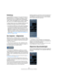 Page 367367
Echtzeitbearbeitung von MIDI-Parametern und Effekten
Einleitung
Für jede MIDI-Spur steht Ihnen eine bestimmte Anzahl an 
MIDI-Parametern und -Effekten zur Verfügung, mit denen 
Sie bestimmen können, wie MIDI-Daten wiedergegeben 
werden. Dabei werden MIDI-Events in Echtzeit »umgewan-
delt«, bevor sie an die MIDI-Ausgänge geleitet werden.
In diesem Kapitel werden die verfügbaren MIDI-Parameter 
und Effekte beschrieben. Beachten Sie Folgendes:
 Die tatsächlichen MIDI-Events werden dabei nicht...