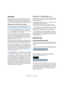 Page 377377
MIDI-Bearbeitung und Quantisierung
Einleitung
In diesem Kapitel werden die verschiedenen Funktionen 
des MIDI-Menüs beschrieben. Diese Funktionen bieten ver-
schiedene Bearbeitungsmethoden von MIDI-Noten und an-
deren Events im Projekt-Fenster oder in den MIDI-Editoren. 
MIDI-Funktionen vs. MIDI-Parameter/-Effekte
In einigen Fällen kann das Ergebnis einer MIDI-Funktion 
auch durch MIDI-Parameter und -Effekte (siehe »Echtzeit-
bearbeitung von MIDI-Parametern und Effekten« auf Seite 
366) erzielt...