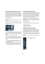 Page 141141
The mixer
Copying settings between audio channels
It is possible to copy all channel settings for an audio chan-
nel and paste them to one or several other channels. This 
applies to all audio-based channel types. For example, you 
can copy EQ settings from an audio track and apply these 
to a group or VST Instrument channel, if you want them to 
have the same sound. 
Proceed as follows:
1.In the mixer, select the channel you want to copy set-
tings from.
You can also select channels with the Channel...