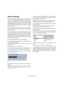 Page 252252
Audio processing and functions
Batch Processing
Nuendo features a Batch Processing function that lets you 
apply a chain of audio processing to one or several events 
in one go – in either the Project window or the Pool. Batch 
Processing is based on operations in the Offline Process 
History dialog, described above. That is, the list of applied 
processes in this dialog is what can be made to constitute 
a batch process.
Batch Processing is therefore a convenient way to apply 
the same effects with...