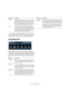 Page 4242
The included effect plug-ins
ÖNote that the options in the Surround section on the far 
right of the RoomWorks panel are available only when us-
ing the plug-in as an insert for a surround-enabled track.
RoomWorks SE
RoomWorks SE is a “lite” version of the RoomWorks re-
verb plug-in. This plug-in delivers high quality reverberation, 
but has fewer parameters and is less CPU demanding than 
the full version. RoomWorks SE has the following parame-
ters:
Efficiency This unique control determines how much...