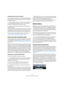 Page 106106
VST Instruments and Instrument tracks
Extracting sounds from Track Presets
You can extract a sound from a Track preset (disregarding 
any track/channel settings) and save it as a VST preset. 
Proceed as follows:
1.Click the button “Extract sound from Track Preset” be-
low the Output Routing pop-up menu in the Inspector. 
This opens a dialog where all Track Presets are shown.
2.Select an instrument track preset or VST preset by 
double-clicking it.
The VST Instrument and the settings (but no inserts,...