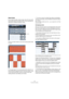Page 140140
The Audio Part Editor
About lanes
If you make the editor window larger, this will reveal addi-
tional space below the edited events. This is because an 
audio part is divided vertically in lanes. 
Lanes can make it easier to work with several audio events 
in a part:
In the upper figure it is unnecessarily hard to discern, se-
lect and edit the separate events. In the lower figure, some 
of the events have been moved to another lower lane, 
making selection and editing much easier.To move an event to...
