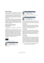 Page 175175
MIDI processing and quantizing
Iterative Quantize
Another way to apply “loose” quantization is to use the Iter-
ative Quantize function on the MIDI menu. It works like this:
Instead of moving a note to the closest quantize grid posi-
tion, Iterative Quantize moves it only part of the way. You 
specify how much the notes should be moved towards the 
grid with the “Iterative Strength” setting in the Quantize 
Setup dialog.
Iterative Quantize also differs from “regular” quantization 
in that the...