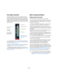 Page 7474
The mixer
The output channels
The output busses you set up in the VST Connections 
window are represented by output channels in the mixer. 
They are shown in a separate “pane” (to the right of the 
regular channel strips), with its own divider and horizontal 
scrollbar. The output channel strip is very similar to other 
audio channels.
For information on how to set up input and output bus-
ses, see the chapter “VST Connections: Setting up input 
and output busses” on page 9.
How to route audio...