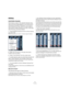 Page 8282
The mixer
Utilities
Link/Unlink channels
This function is used to “link” selected channels in the 
mixer so that any change applied to one channel will be 
mirrored by all channels in that group. You can link as 
many channels as you like, and you can also create as 
many groups of linked channels as you like. To link chan-
nels in the mixer, proceed as follows:
1.Press [Ctrl]/[Command] and click on all the channels 
you want to link.
[Shift]-clicking allows you to select a continuous range of...