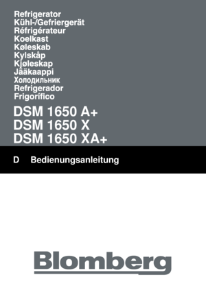 Page 1DSM 1650 A+ DSM 1650 XDSM 1650 XA+
DBedienungsanleitung
 