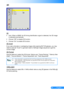 Page 3635... English
3D
3D
Auto: When a HDMI1.4a 3D timing identification signal is detected, the 3D image  `
is selected automatically.
Choose “Off” to disable 3D function. `
Choose “On” to enable 3D function. `
3D Invert
If you see a discrete or overlapping image while wearing DLP 3D glasses, you may 
need to execute “Invert” to get best match of left/right image sequence to get the 
correct image.
3D Format
Use this feature to select the 3D format. Options are: “Frame Packing”, “Side-by-Side 
(Half)”, “Top...