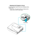 Page 16Adjusting the Projector’s Focus
To focus the image, slide the focus lever to left/right until the 
image is clear.  
 WXGA series: The projector will focus at distances from 
1.499 to 2.06 ft. (0.457 to 0.628 meter).
Focus Lever      