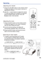 Page 15
15
1.Press the VOLUME button on the remote control.
    A dialog will appear on the screen to aid you in 
    adjusting the volume.
2.Use the +/- cursor buttons to adjust the volume.
    To close the dialog and complete the operation, 
    press the MENU button and the menu will 
   disappear after a few seconds.
1.Press the MUTE button on the remote control. 
    A dialog will appear on the screen indicating 
    that you have muted the sound.
2.If you do not do anything, the dialog will...