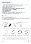 Page 3
3
1. Design with 3LCD optical system, provide you：Bright image, natural color, 
    smooth video playback and gentle for your eyes.
2. Design with high efficiency dust air filter and Auto Filter Alert. (See P30) 
3. Easy to maintenance design function.(See P32~35) 
4. Security PIN Lock function. (See P29) 
5. Progressive scans accommodating for High-definition 1080i form.  
6. Auto V keystone function, +/- 30 degrees.  
7. Auto brightness control. 
8. Auto ceiling function. 
9. Support DVI ,YPbPr...