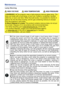 Page 35
33
Maintenance
Lamp Warning
 HIGH VOLTAGE HIGH TEMPERATURE HIGH PRESSURE
WARNING►The projector uses a high-pressure mercury glass lamp. The 
lamp can break with a loud bang, or burn out, if jolted or scratched, handled 
while hot, or worn over time. When the bulb bursts, it is possible for shards of 
glass to ﬂy into the lamp housing, and for gas containing mercury to escape 
from the projector’s vent holes.  
►
►
About disposal of a lamp: This product contains mercury lamp; do not put 
it in a trash....