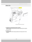 Page 18
 Bottom View  
 
Multimedia LCD Projector
 
1. Suspensionbracketfixingpoints(4) M4-8 Screw
2.Ai
rfilter cover
1.Suspension bracketfixingpoints(4) 
1. Suspension bracket fixing points (4 points)
Install the optional ceiling mount  here when suspending the project
o
from the ceiling. 
2. Air filter cove
r 
Prevents dust and other foreign particles from being drawn into the 
projector. 
-17
-
  