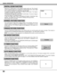 Page 34Press the D. ZOOM button on the wireless remote control unit. The D.zoom
and the magnifying-glass icon is displayed to indicate Digital zoom mode. Digital
zoom mode can be adjust the image size or pan the image.
To expand the image size, press SELECT (REAR CLICK) button. The image is
magnified by degrees (Expand function).
To compress the image size, press FRONT CLICK button. The size of image is
reduced by degrees (Compress function).
To pan the image, press POINT UP/DOWN/LEFT/RIGHT (POINTING PAD)...