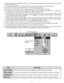 Page 40– 40–
6. Another dialog box “PC ADJUSTMENT DISPLAY 1” will appear and the parameter data for the Mode you have selected
is shown in this dialog box.
7. The parameters will be filled with the data determined by the projector according to the present signal input.
8. The function of the parameters and their values are summarized in the table below.
9. Move the arrow to an item that you want to adjust by pressing the POINT UP/DOWN BUTTON(s).
10. To increase the level, point the arrow to and then press the...