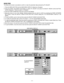 Page 42– 42–
MODE FREE
The Mode free function is provided to confirm or clear the parameter data produced by PC ADJUST.
1. Press the MENU BUTTON and the MAIN MENU DISPLAY dialog box will appear.
2. Press the POINT LEFT/RIGHT BUTTON(s) to select PC ADJUST and press the SELECT (REAR CLICK) BUTTON.
Another dialog box “ Where to reserve” will appear.
3. Press the POINT DOWN BUTTON and a red arrow will appear.
4. Move the arrow to one of the “Modes” (Stored position) that you want to confirm by pressing the POINT...