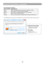 Page 4240
Network Control Software Application
Item Setting description:
ITEM SETTING DESCRIPTION
StatusShow	current	projector	status	and	network	configuration	settings.
Control Select projector’s detailed setting from this page.
Network Set	up	network	configuration	and	password	from	this	page.
Alert Show	and	setup	Alert	configurations.
Schedule Show	and	set	up	Schedule,	including	 Weekly	Schedule	and	Specific	Day.
If the Administrative & User password is enabled, select your User Name and ent\
er password to...