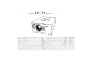 Page 2BOXLIGHT PROJECTOR
CP-15t...