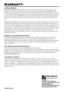 Page 25ENGLISH-24ENGLISH-24
WARRANTY WARRANTY
LIMITED WARRANTY
BOXLIGHT CORPORATION(BOXLIGHT) warrants that each Boxlight CP-635i (the Product) sold
hereunder will conform to and function in accordance with the written specifications of BOXLIGHT. Said
limited warranty shall apply only to the first person or entity that purchases the Product for personal or business
use and not for the purpose of distribution resale. Said warranty shall continue for a period of two (2) years from
the date of such purchase....