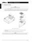 Page 163Mª Multimedia Projector MP8730© 3M 1998
ENGLISH
5.1 Cleaning the Air Filter
4 Note
Clean the air filter about every 50 hours.
1. Turn off the MAIN POWER switch of the projector and pull out power cord. Let cool for 20 minutes.
2. Remove the air filter from the bottom of projector.  Unscrew two retaining screws (1) and pull down
and out (2) on the handle to free air cleaner door. Lift air filter door up and out (3) and set it aside.
3. Carefully remove foam air filter Screen (4) and clean foam screen and...