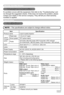 Page 48
48

Warranty And After-Ser vice
Warranty and after-service
If a problem occurs with the equipment, ﬁrst refer to the “Troubleshooting” and 
run through the suggested checks. If this does not resolve the problem, please 
contact your dealer or the service company. They will tell you what warranty 
condition is applied.
Speciﬁcations
Speciﬁcations
NOTE  • This speciﬁcations are subject to change without notice.
Item Speciﬁcation
Product nameLiquid crystal projector
Liquid
Crystal
panel
Panel size1.8 cm...