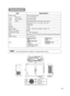 Page 4343
• This specifications are subject to change without notice.NOTE
ItemSpecification
Product nameLiquid crystal projector
Liquid
crystal
panelPanel size1.4 cm (0.55 type)
Drive systemTFT active matrix
Pixels409,920 pixels (854 horizontal x 480 vertical)
LensZoom lens F=1.6 ~ 1.8  f=16.8 ~ 20.1 mm
Lamp130W UHB
Speaker1.0W
Power supplyAC100 ~ 120V, 2.4A / AC220 ~ 240V, 1.1A
Power consumption220W
Temperature range0 ~ 35°C (Operating)
Size329 (W) x 107 (H) x 245 (D) mm (Not including protruding parts)
Weight...