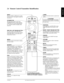 Page 12© 3M 2000 3M™ Multimedia Projector MP8770
ENGLISH
11
VIDEORGB
LASER
FOCUS
BLANK AUTOOFF
TIMER
PinP MUTE
+
–
FREEZE
MAGNIFY
+
–
VOLUME
STANDBY/ONPOSITION
ZOOM
+
–
MENU
RESET
INPUT
Press the VIDEO or RGB button to select
the input source. Press again to select the
next source.
STANDBY/ON
Set main power switch to ON. Press
STANDBY/ON button to begin projection
mode (lamp on) or press and hold button
for 1 second to switch to standby mode
(lamp off).
DISC PAD∗/LEFT MOUSE BUTTON
For menu screens, press DISC...