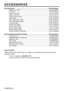 Page 24ENGLISH-24ENGLISH-24
ACCESSORIES
ACCESSORIES
Acccessories............................................................\
......................Part Number
UHB Lamp, 275W 
........................................................................\
..78-6969-9548-5
Air Filter........................................................................\
...................78-8118-8967-0
Power Cord (US)........................................................................\
.....78-8118-8102-4
Power Cord...