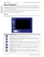 Page 2222 Operator’s Guide
3M™ Super Close Projection System SCP716
© 3M 2009. All Rights Reserved.
ENGLISH
Menu Navigation
To display the on screen menus, press the MENU button on the remote control or I/O Module. Use the remote 
control Up/Down ARROW buttons to select the desired menu (see table below), then pull the TRIGGER button 
(bottom of remote control) to display it.
Use the remote control ARROW buttons within a submenu to select the various options displayed on the screen, 
then pull the TRIGGER...